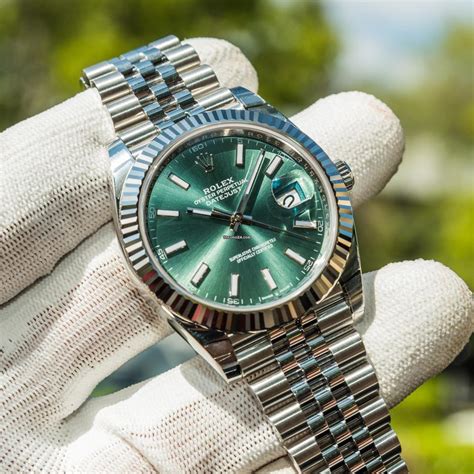 men's rolex green dial|Rolex date just mint green.